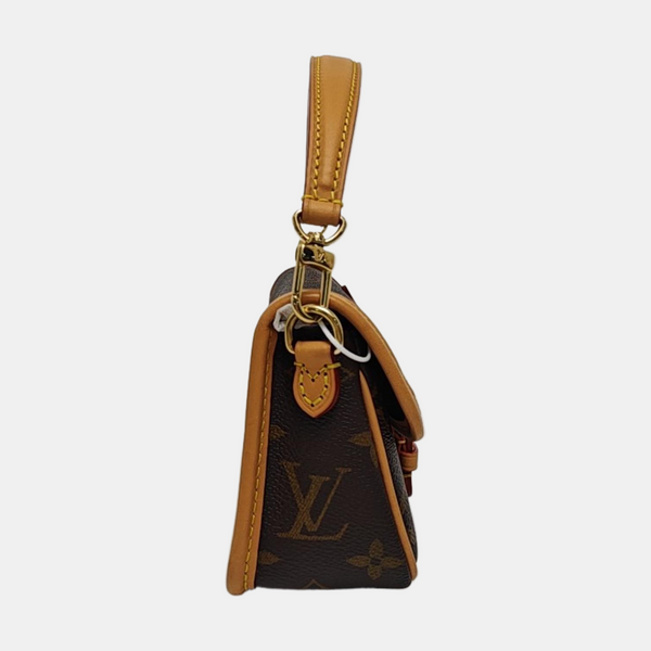 DIANE Nano Monogram Coated Canvas Brown
