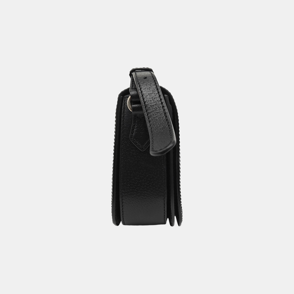 Leather Shoulder Bag Black