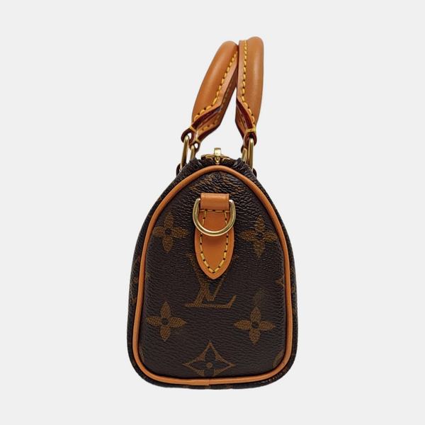 SPEEDY Nano Monogram Coated Canvas Brown