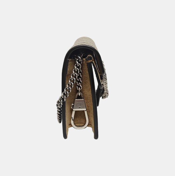Dionysus Super Mini Monogram Coated Canvas Beige