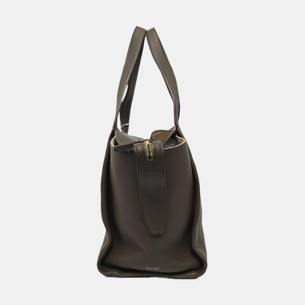 Calfskin Top Handle Bag Gray
