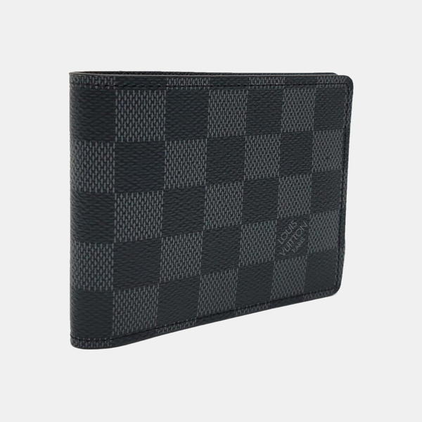 SLENDER Damier Graphite Coated Canvas Gray Wallet