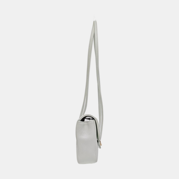 Grained Calfskin Shoulder Bag Mini Green