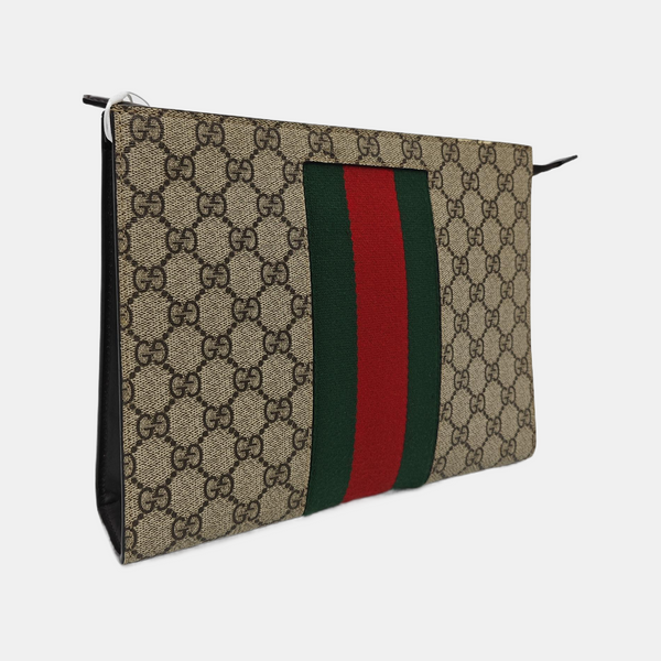 GG Supreme Monogram Coated Canvas Black