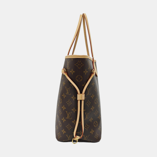 NEVERFULL MM Monogram Coated Canvas Brown