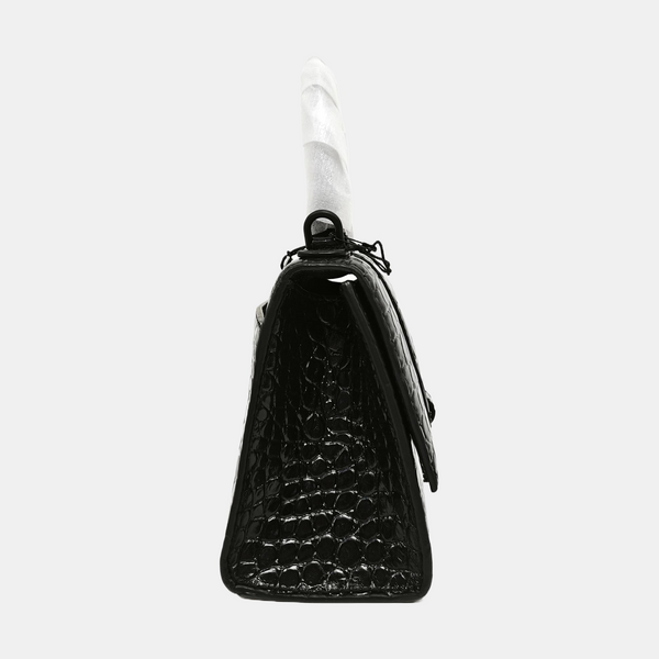 Hourglass Small Calfskin Black