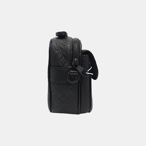 S LOCK Monogram Calfskin Black