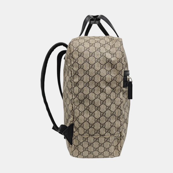 Monogram Coated Canvas Backpack Brown