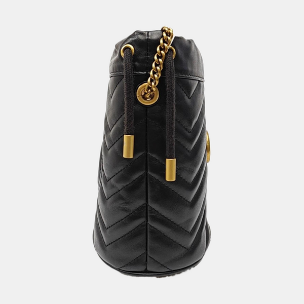 GG Marmont Mini Quilted Calfskin Black