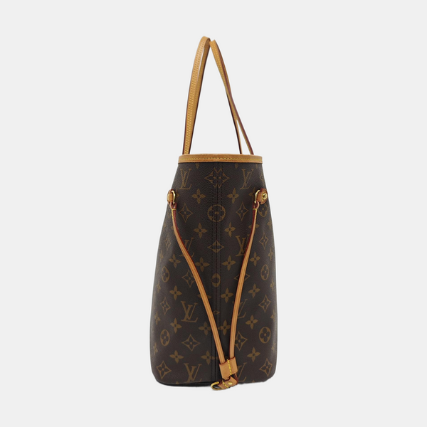 NEVERFULL MM Monogram Coated Canvas Brown