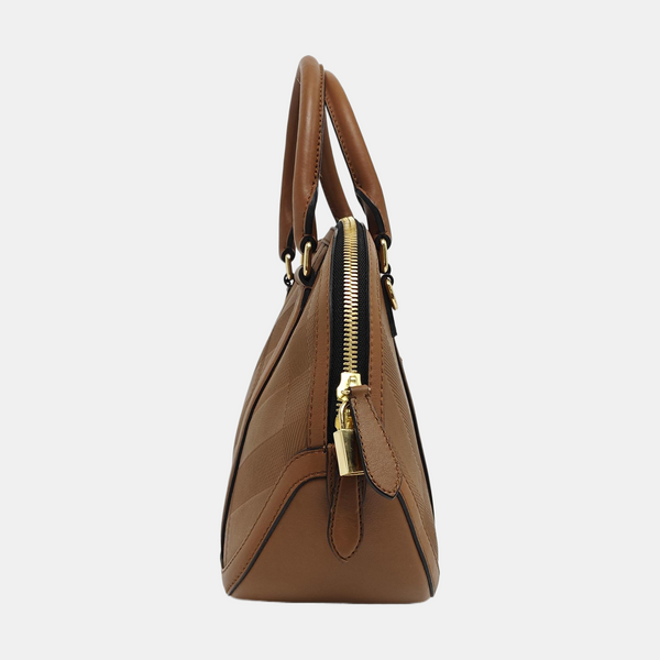 Calfskin Shoulder Bag Brown