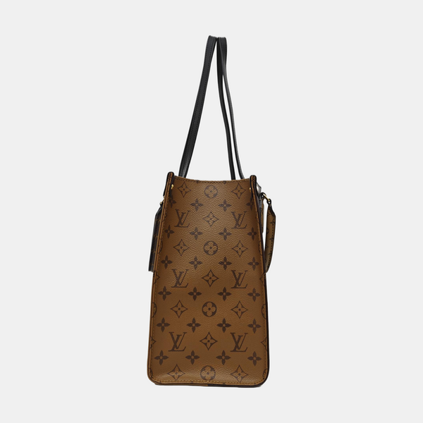ONTHEGO MM Monogram Coated Canvas Brown