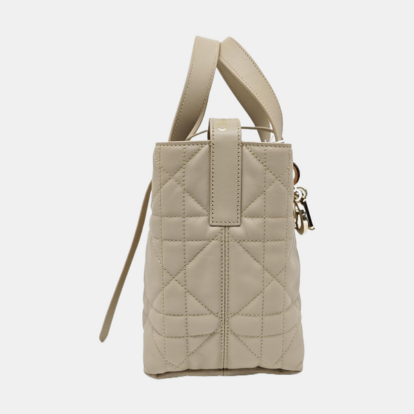 Toujours Small Cannage Calfskin Beige