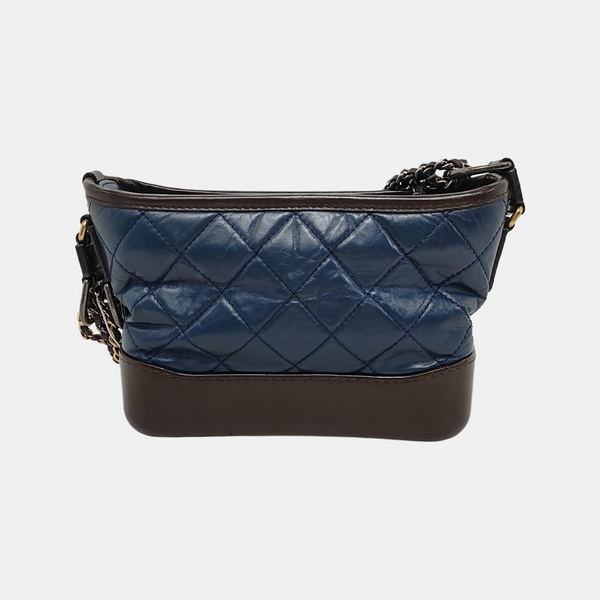 GABRIELLE Small Quilted Calfskin Blue