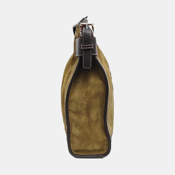 Suede Shoulder Bag Green