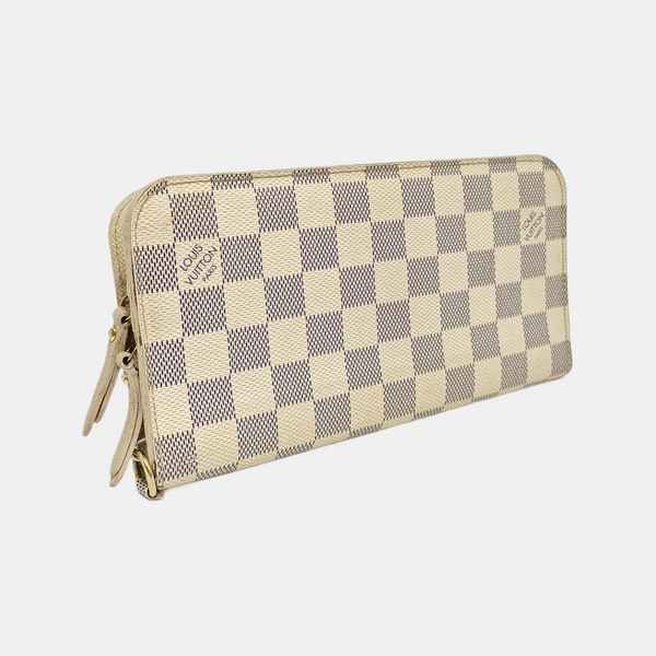 INSOLITE Damier Azur Coated Canvas White Wallet