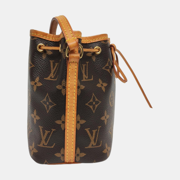 NÉONOÉ Nano Monogram Coated Canvas Brown