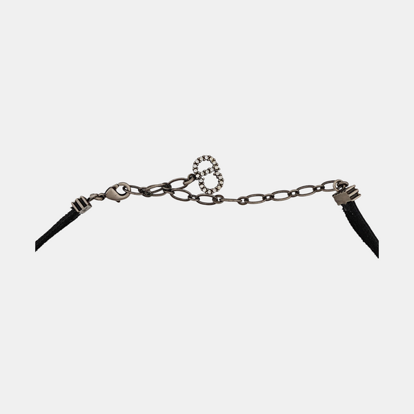 J'adior Fabric Black Necklace