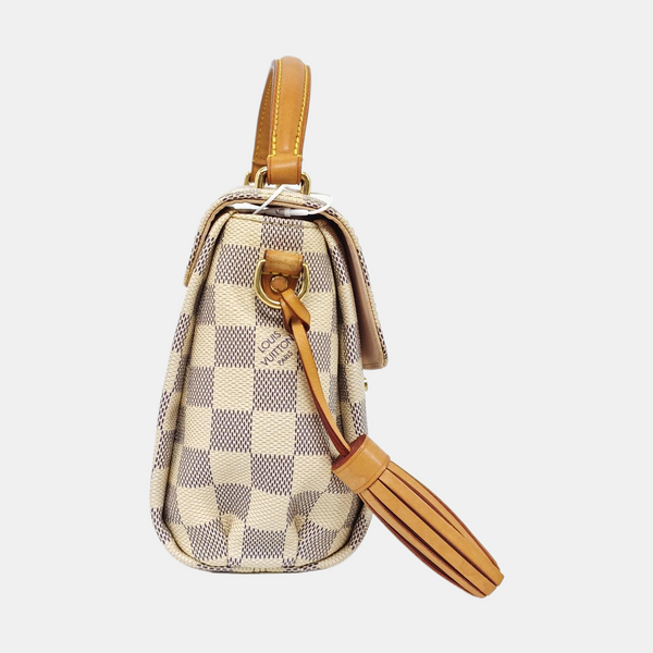CROISETTE Damier Azur Coated Canvas White
