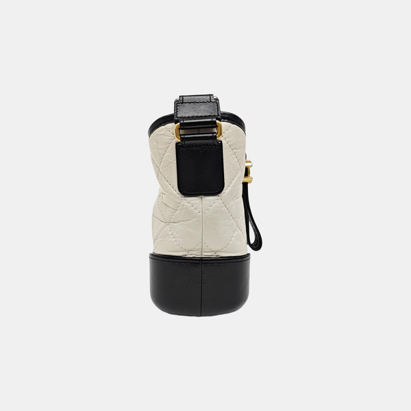 GABRIELLE Small Quilted Calfskin White