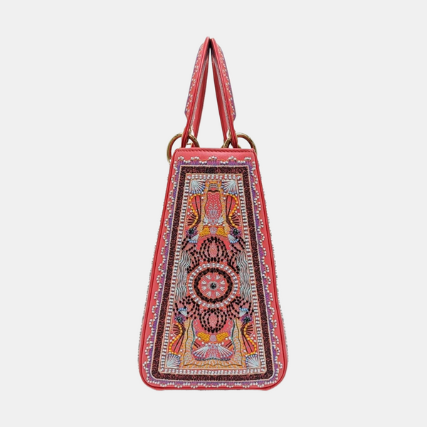 Lady Dior Medium Quilted Fabric Multicolor