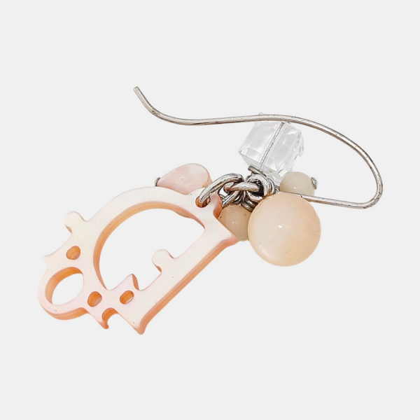 Dior Oblique Synthetic Material Silver Earrings