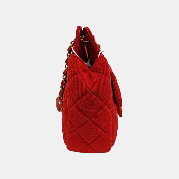 23C HOBO Small Quilted Fabric Red