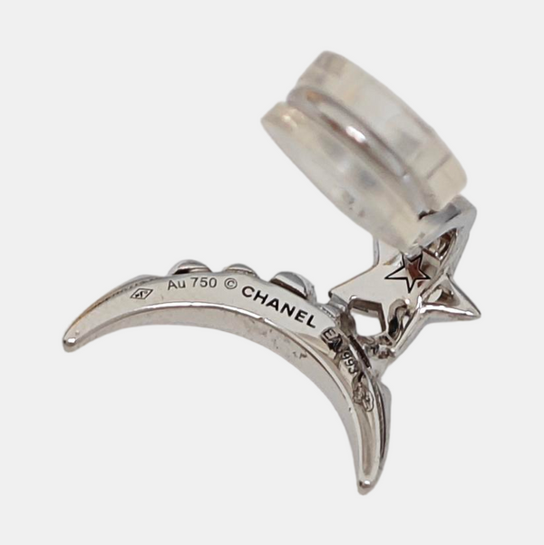 18k White Gold Silver Clip On Earrings