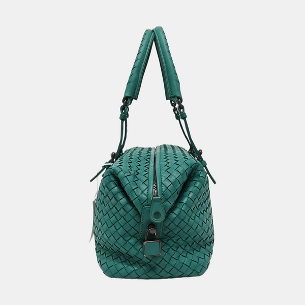 Lambskin Top Handle Bag Green