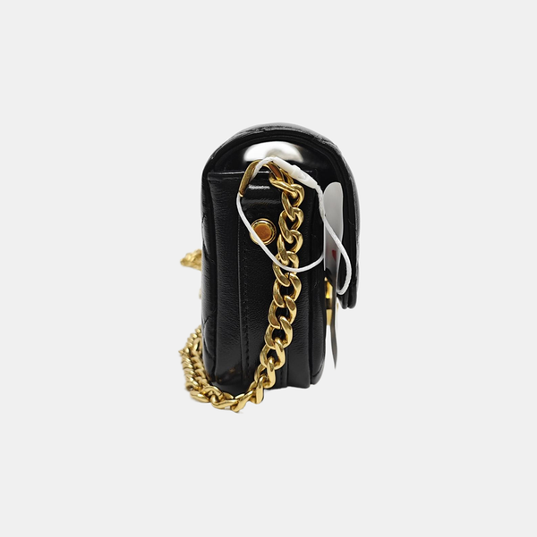 Quilted Lambskin Shoulder Bag Mini Black