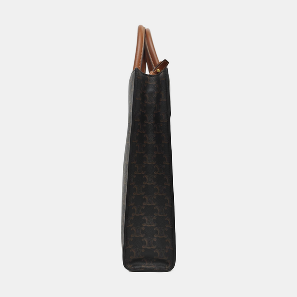 CABAS CELINE Small Coated Canvas Brown