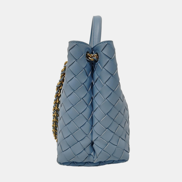 Authenticated pre-owned Andiamo Small Lambskin Blue - Tote Bag at Looply