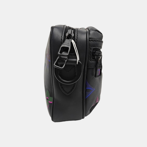 Monogram Calfskin Shoulder Bag PM Black