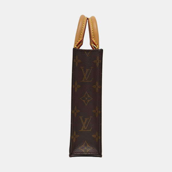 SAC PLAT Mini Monogram Coated Canvas Brown