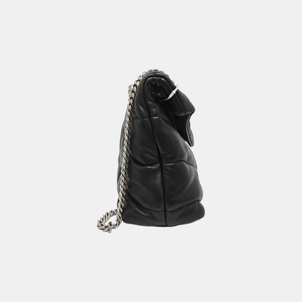 LOULOU Medium Quilted Lambskin Black