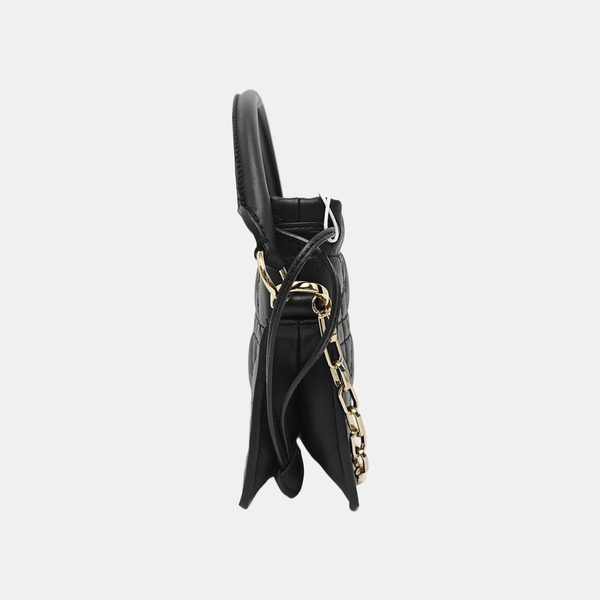 Cannage Calfskin Shoulder Bag Black