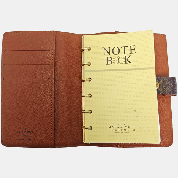 Coated Canvas Notebook Brown