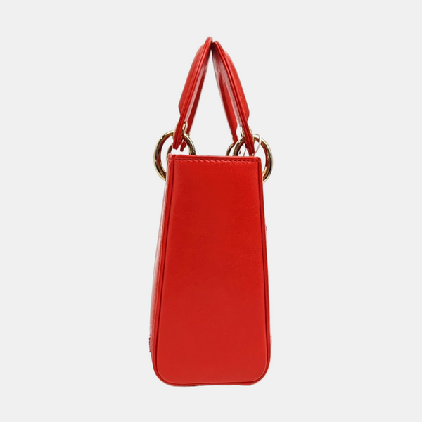 Lady Dior Mini Lambskin Red
