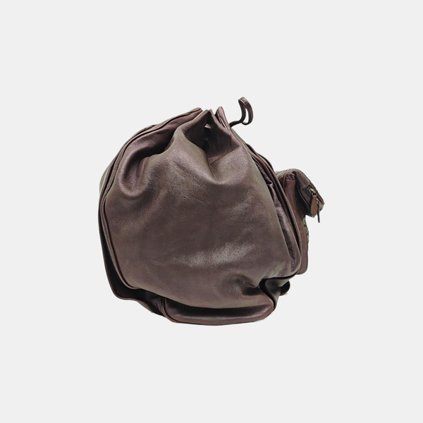 Lambskin Shoulder Bag Brown