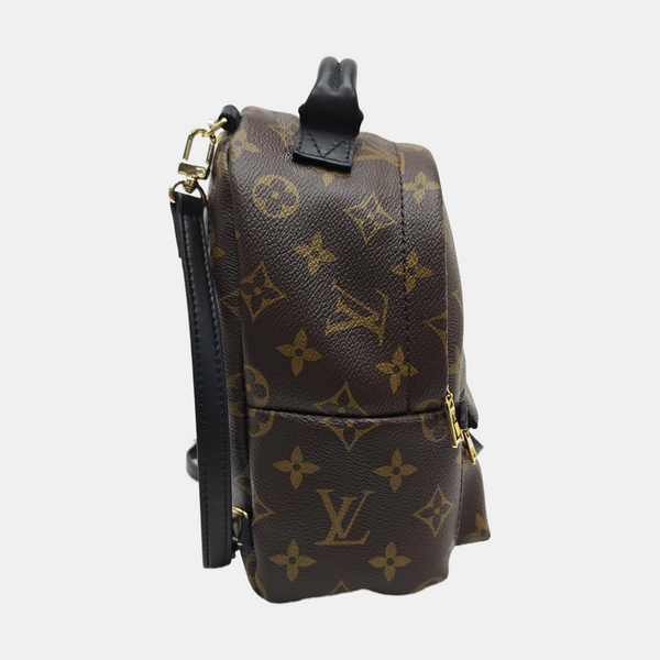 PALM SPRINGS Mini Monogram Coated Canvas Brown