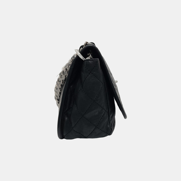 Medium Quilted Calfskin Black