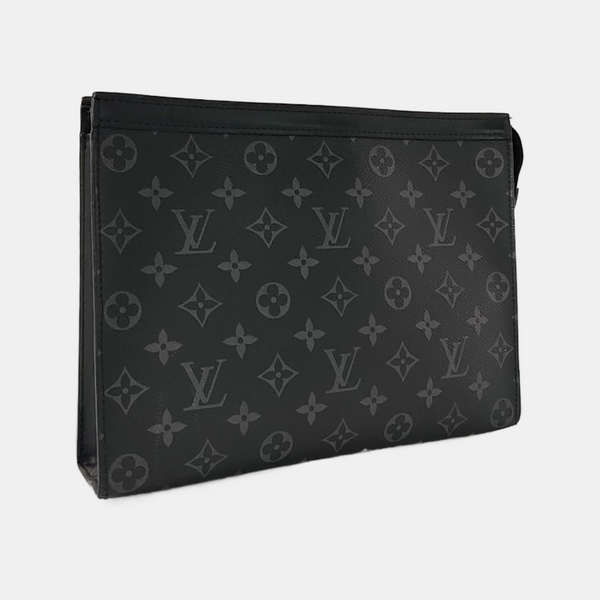 Pochette Voyag MM Monogram Coated Canvas Black