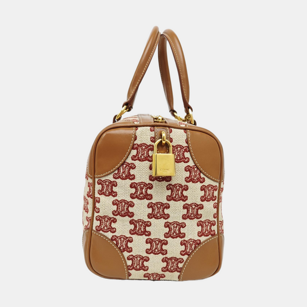 Fabric Shoulder Bag Small Brown