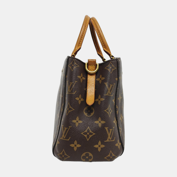 MONTAIGNE BB Monogram Coated Canvas Brown