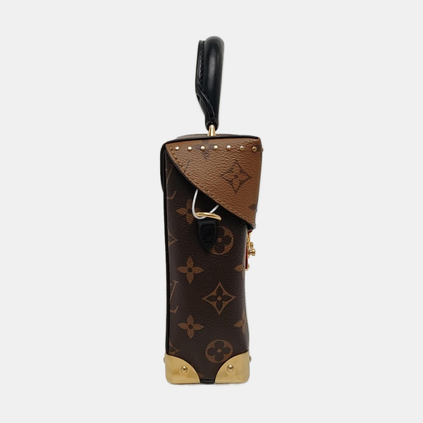 CAMERA BOX Monogram Coated Canvas Brown