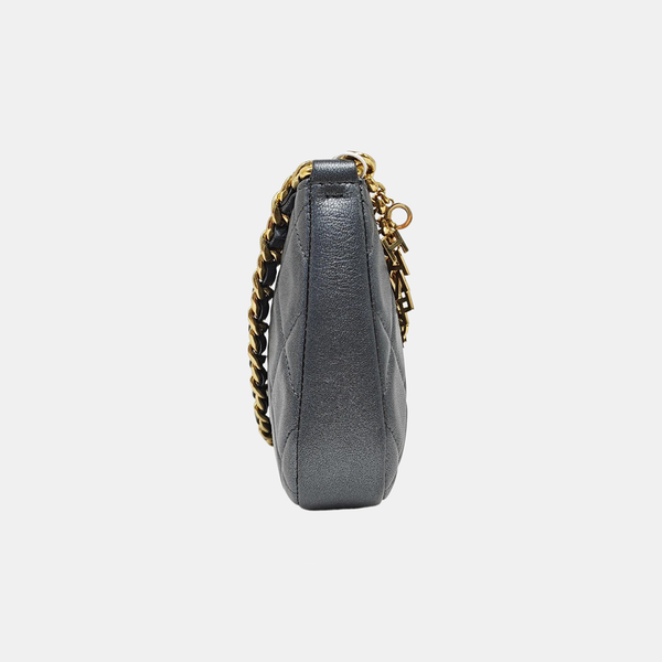 Quilted Lambskin Shoulder Bag Gray