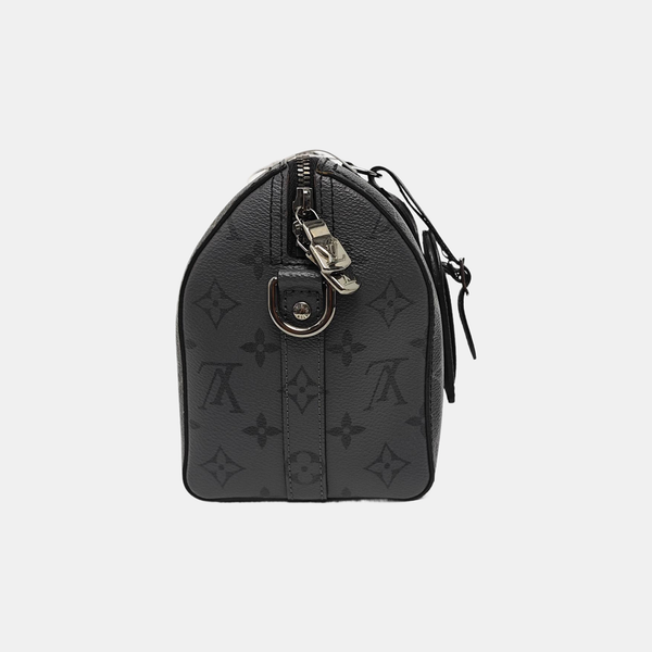 KEEPALL Monogram Coated Canvas Black