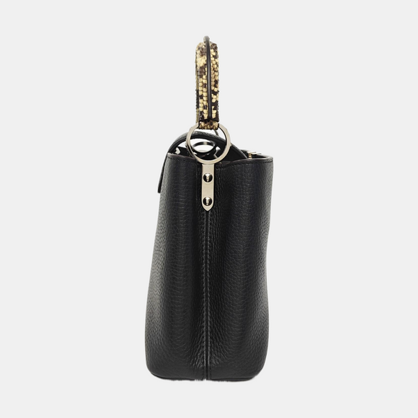 Authenticated pre-owned CAPUCINES BB Calfskin Black - Shoulder Bag at Looply