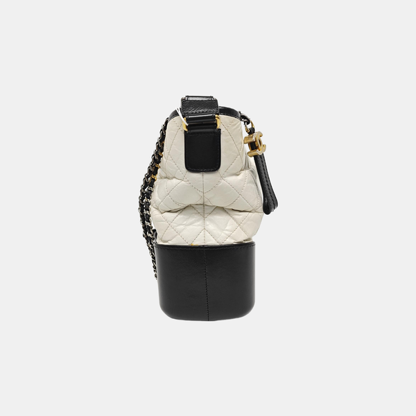 GABRIELLE Medium Quilted Calfskin White