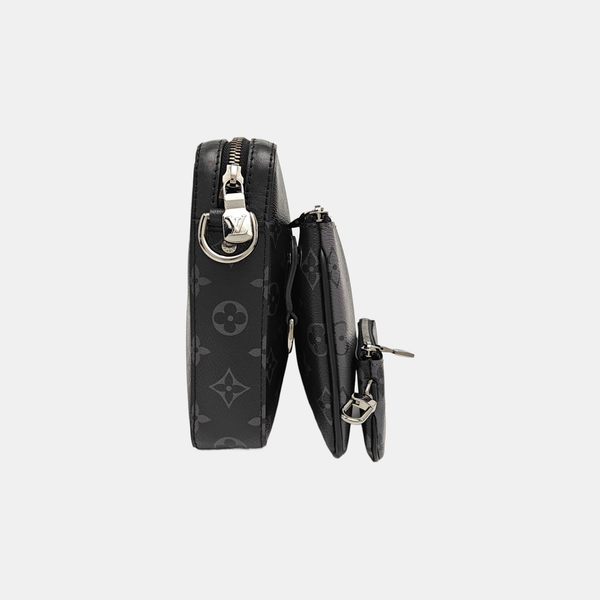 TRIO Monogram Coated Canvas Gray